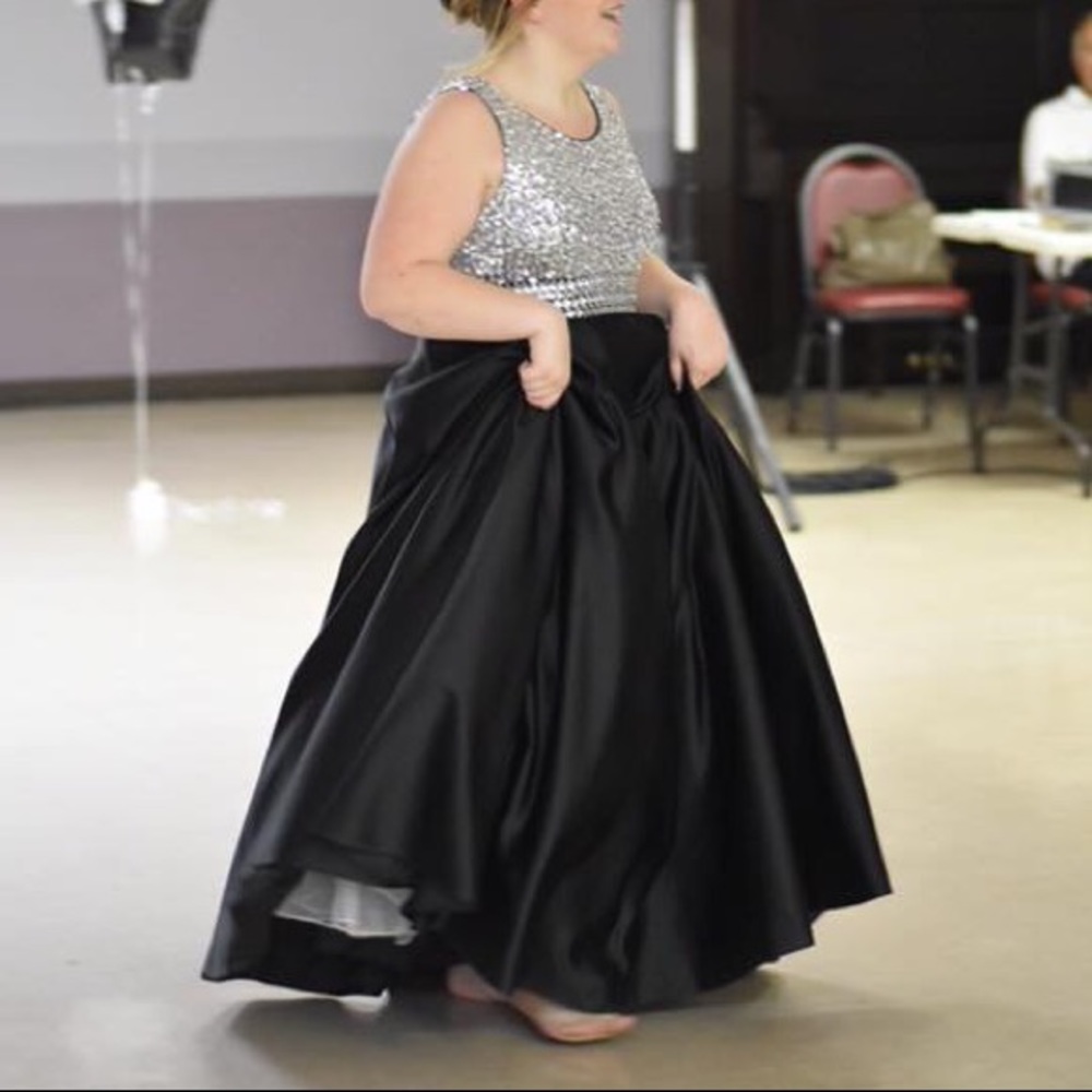 Black and Silver sweet 16 / prom dress